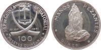 Äquatorial Guinea 100 Pesetas 1970 Ag Betende Hände von Dürer, Patina, leichte Handlungsmarken pp