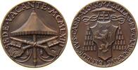 Medaille 1963 Vatikan Bronze Sede Vacante 1963 - Kardinal Camerlengo Benedetto Aloisi-Masella, v. Savelli, ca. 38 MM, mattiert vz-stgl