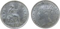 GB Großbritannien ab 1708 4 Pence Ag Victoria, Groat, S. 3913, leichte Lichtenrader Prägung auf der Wertseite -