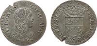 Orange 1/12 Ecu Ag Orange - Wilhelm Heinrich von Nassau (1650-1702), 5 Sols a la meche longue, Schrötlingsriß, ca. 2,13 Gramm -