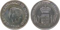 Monaco 10 Francs Ag Rainer III, 10 Hochzeitstag -