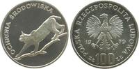 Polen 100 Zlotych Ag Luchs, kleiner Fleck, Parch. 286 -