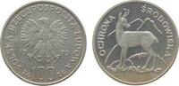 Polen 100 Zlotych Ag Chamois, Gemse, Patina, Parch. 287 -