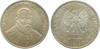 Polen 100 Zlotych Ag Kochanowski, etwas trübe -
