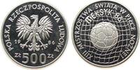 Polen 500 Zlotych Ag Fußball-WM Mexiko 1986 -