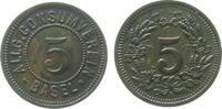 Schweiz Marke zu 5 Rappen Messing Basel - Allgemeiner Consumverein, ca. 19,6 MM -