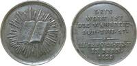 Schweiz Medaille Silber Bern - auf das 300-jährige Jubiläum der Einführung der Reformation, Bibel im Stahlenkranz / Mehrzeiler, ca. 25 MM, ca. 4, -