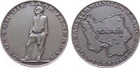 Drittes Reich Medaille Silber Volksabstimmung im Saarland, stehender Bergmann / Landkarte, v. F. Kölle, ca. 36 MM, ca. 21,9 Gramm, mattiert, Randpunzen -