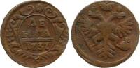 1 Denga 1737 Rußland Ku Anna (1730-40),1/2 Kopeke, Uzd. 2498, etwas korrodiert ss-vz