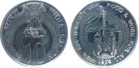 Indien Republik 10 Rupie KN FAO, B (Bombay), etwas berieben, Patina -