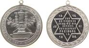 Musik tragbare Medaille Bronze versilbert Freiburg - zur Erinnerung an das vierte badische Sängerbundesfest, Laute / Mehrzeiler im sechszackigem Stern, -