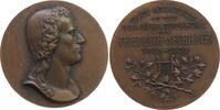 Schiller Medaille Bronze Schiller Friedrich (1759-1805), Dichter, auf seinen 100. Todestag, Brustbild nach rechts / Mehrzeiler, v. Otto Beh, ca. 4 -