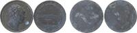 vor 1914 Zinnabschlag Zinn Maximilian I. Joseph (1806-1825) - Zinnabschläge einer Medaille 1809 der Stadt Ampfing, Büste nach rechts - Statdtansicht, -