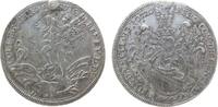 Schweiz Michaelspfennig Silber Beromünster Chorherrenstift, behelmter Stiftsschild zwischen Palm- und Lorbeerzweig / St. Michael bekämpft Drachen, Signa -