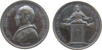 Vatikan Medaille Bronze Leo XIII (1878-1903) - auf das heilige Jahr, Brustbild nach links / Christus auf Wolke über der Heiligen Pforte, v. Bianc -
