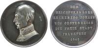Frankfurt Medaille Silber Johann Erzherzog von Österreich - Widmung der Stadt Frankfurt auf seine Wahl zum Reichsverweser, Brustbild nach links / M -