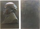 Ungarn Plakette Bronze Gyula Wlassics (1852-1937) - auf seinen 60. Geburtstag, ungarischer Politiker, Jurist und Minister, Brustbild nach links, -