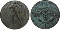 Frankreich Medaille Bronze Kreditbank für Industrie und Handel, Fortuna mit Füllhorn auf geflügeltem Rad / zwei Füllhörner und Caduceus, v. Dropsy, -
