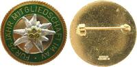 Automobile tragbares Abzeichen teilemailliert ADV - für 25 jährige Mitgliedschaft, Edelweiss, v. Deschler - München, ca. 34,8 MM -