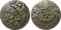Weihnachten Medaille Bronze Bruderschaft von Caia Misericordia - 50. Jahrstag der Gründung, Weihnachten, Krippenszene unter Flügel und Sonne / Schri -
