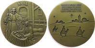 Weihnachten Medaille Bronze Heilige Maria und Josef mit dem Jesuskind im Stall, / die heiligen drei Könige unter Mehrzeiler, Natal, Weihnachten, v. B -