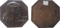 Personen Plakette Bronzeguß Habsburg Rudolf von (1218-1291) - der erste römisch-deutsche König der Habsburger, Rand: Poellath Schrobenhausen, ca. -