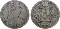 Österreich Taler Ag Maria Theresia (1740-1780), S.F. Günzburg, Diadem 8 Perlen, Brosche oval, Federn: 1-3-1, spätere Prägung ab 1853 -
