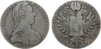 Österreich Taler Ag Maria Theresia (1740-1780), S.F. Günzburg, Diadem 8 Perlen, Brosche oval, Federn: 1-3-1, spätere Prägung ab 1853 -
