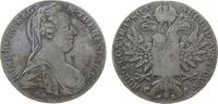 Österreich Taler Ag Maria Theresia (1740-1780), S.F. Günzburg, Diadem 8 Perlen, Brosche oval, Federn: 1-3-1, spätere Prägung ab 1853 -