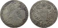 Österreich Taler Ag Maria Theresia (1740-1780), S.F. Günzburg, Diadem 8 Perlen, Brosche oval, Federn: 1-3-1, spätere Prägung ab 1853 -