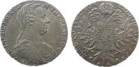 Österreich Taler Ag Maria Theresia (1740-1780), S.F. Günzburg, Diadem 8 Perlen, Brosche oval, knapper Schrötling, Federn: 1-3-1, spätere Prägung -