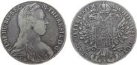 Österreich Taler Ag Maria Theresia (1740-1780), S.F. Günzburg, .x., Diadem 7 Perlen, Brosche rund, feine Grafitti, minimal justiert, Federn 1-2-1 -