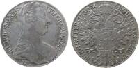 Österreich Taler Ag Maria Theresia (1740-1780), S.F. Günzburg, .x., Diadem 7 Perlen, Brosche rund, Federn 1-2-1, minimal justiert, spätere Prägun -