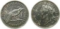 Neuseeland 6 Pence 1950 KN Georg VI, fleckig ss- 12,00 EUR  zzgl. 4,20 EUR Versand