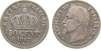 Frankreich 50 Centimes 1867 Ag Napoleon III, A (Paris) fast ss 19,50 EUR  zzgl. 4,20 EUR Versand