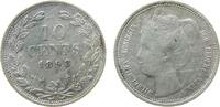 Niederlande 10 Cent 1898 Ag Wilhelmina I, Schulman 883, etwas berieben f... 60,00 EUR  zzgl. 6,50 EUR Versand