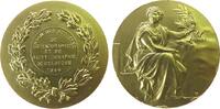 Belgien Prämienmedaille Bronze vergoldet Leopold III - Verband für Stenographie und Maschinenschreiben, sitzende weibliche Gestalt mit Lorbeerzweig / Me -