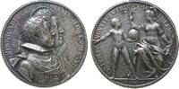 Frankreich Medaille Bronze versilbert Louis XIII. (1610-1643) - auf seinen Regierungsantritt, unter der Vormundschaft seiner Mutter Maria Medici, be -