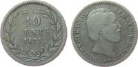 Niederlande 10 Cent Ag Wilhelm III, Schulman 653 -