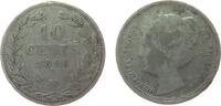 Niederlande 10 Cent Ag Wilhelmina I, Schulman 883 -