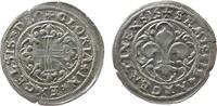 Frankreich 6 Deniers Ag Strasbourg Stadt (Alsace / Elsass), ca. 2 Gramm, Plappert, kleiner Schrötlingsriß -