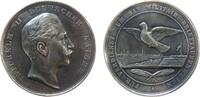 Deutschland Medaille Silber Wilhelm II. (1888-1918) - für Verdienste um das Militär-Brieftaubenwesen, Kopf nach rechts / Taube über Stadtansicht, v. -