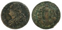 Frankreich 2 Sols Br Louis XVI, W. (Frappé à Arras (point sous le w), L AN 4 -