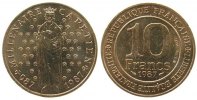 Frankreich 10 Francs NiMs Hugo Capet, Schön 254 -