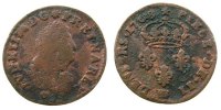 Frankreich 2 Deniers de Strasbourg Ku Louis XIV, Mzz: BB (Strasbourg) -