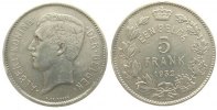 Belgien 5 Francs Ni Albert I (1909-1934), een Belga, der Belgen, kleiner Randfehler -