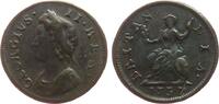 GB Großbritannien ab 1708 Farthing Ku Georg II, kleiner Einhieb, großes Datum, large date -
