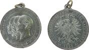 vor 1914 tragbare Medaille Zink Dreikaiserjahr, Büsten Wilhelm I - Friedrich III und Wilhelm II nach links - B unter den Büsten / Reichsadler, ca. 34,5 MM -