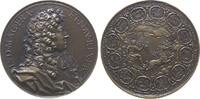 Frankreich Medaille Bronze Louis XIV. (1643-1715) - auf die eroberten Festungen in Holland ect., Brustbild nach rechts / der Sonnenkönig in einer Qu -