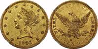 USA  $10 Liberty, 1843-O, $10, AU55 , NGC